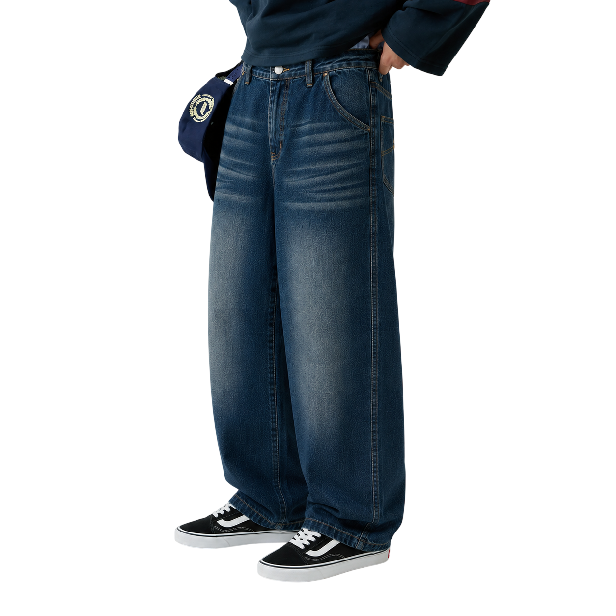 Foto para pantalón baggy azul